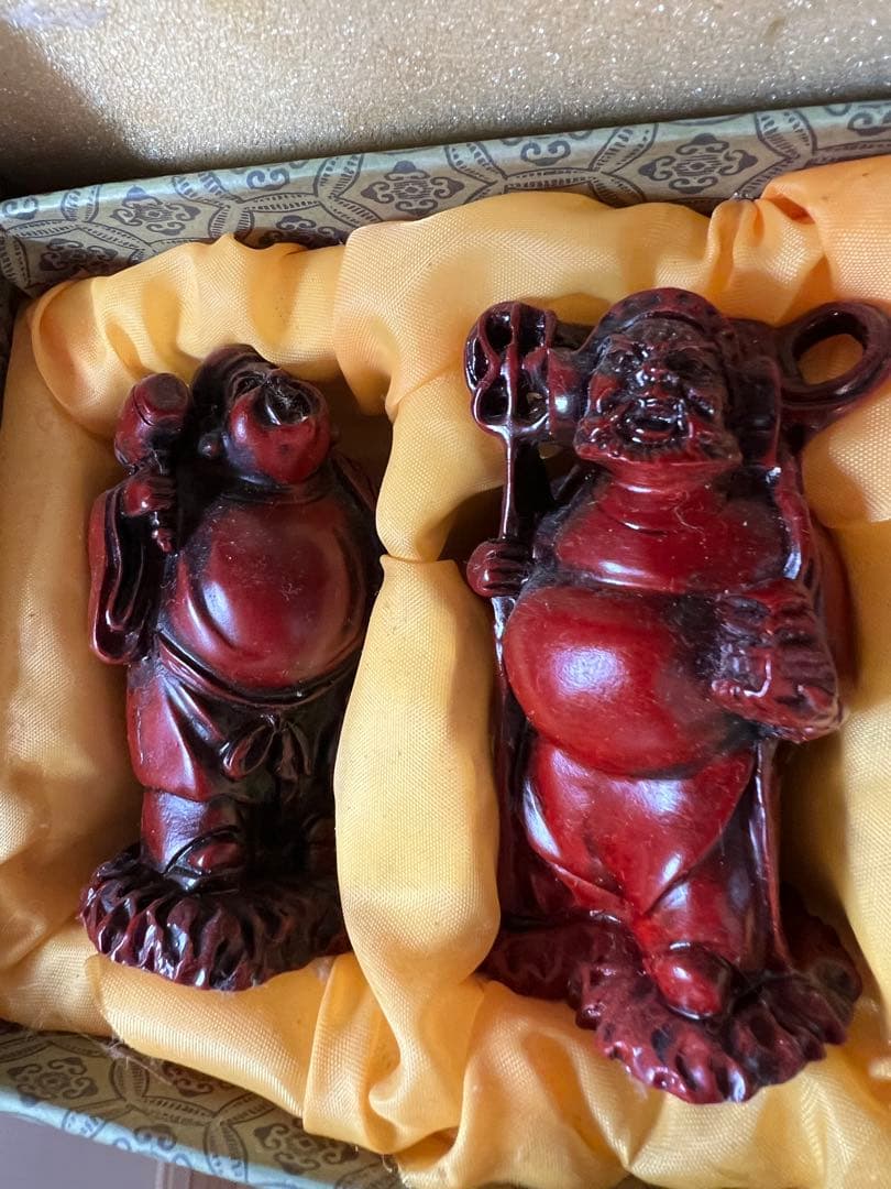 七福神 赤色木製仏像 7体セット