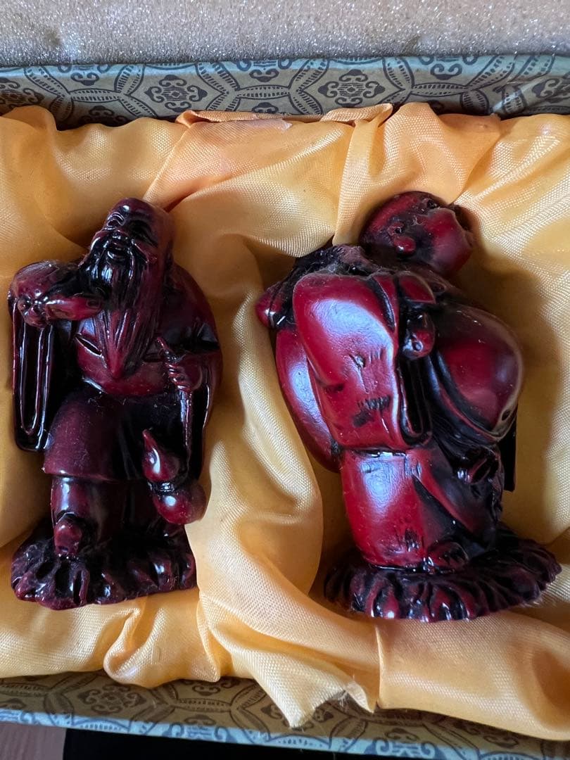 七福神 赤色木製仏像 7体セット