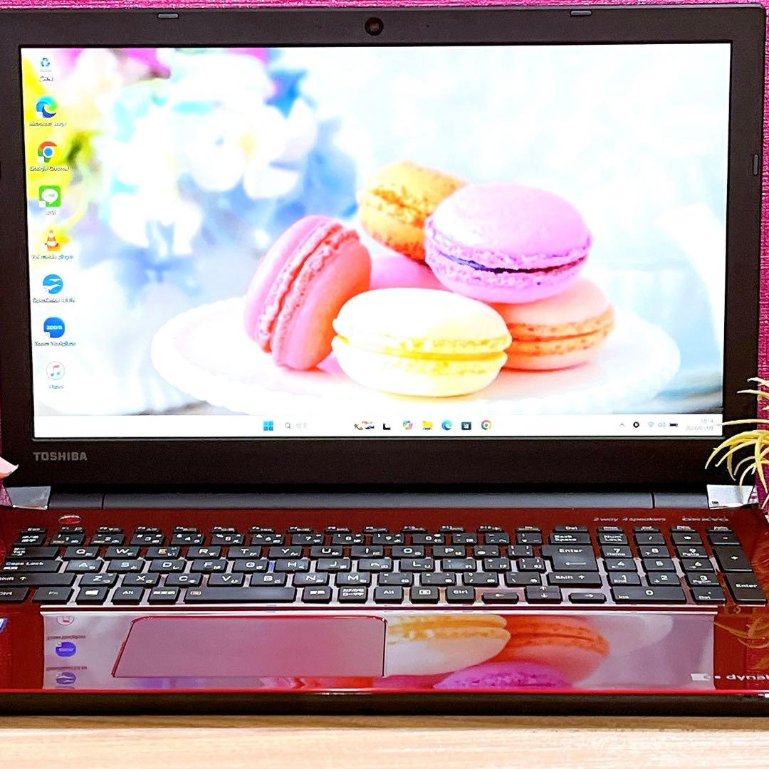 【美品】第8世代i3✨すぐ使える薄型ノートパソコン✨人気の赤✨フルHD✨カメラ付