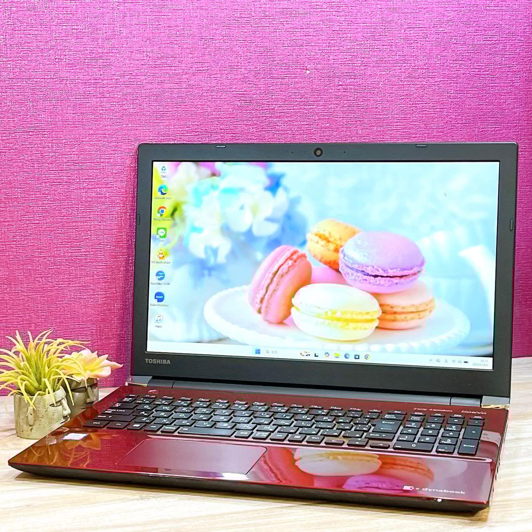 【美品】第8世代i3✨すぐ使える薄型ノートパソコン✨人気の赤✨フルHD✨カメラ付