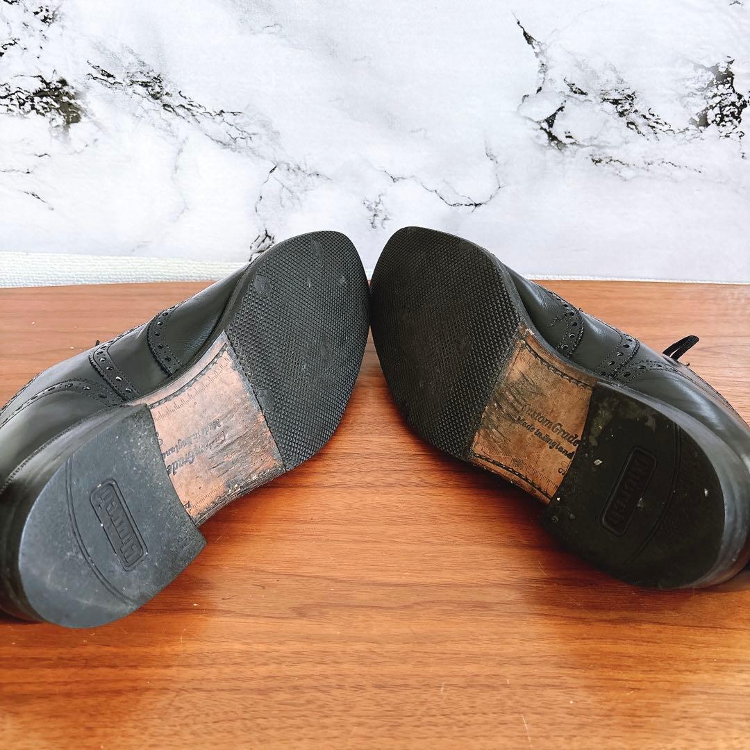 Church's チャーチ ウイングチップ メダリオン 黒　90F