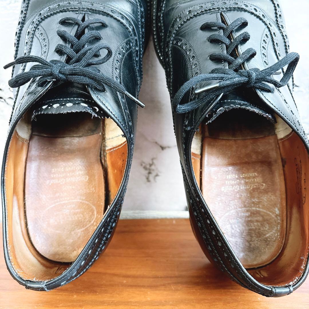 Church's チャーチ ウイングチップ メダリオン 黒　90F