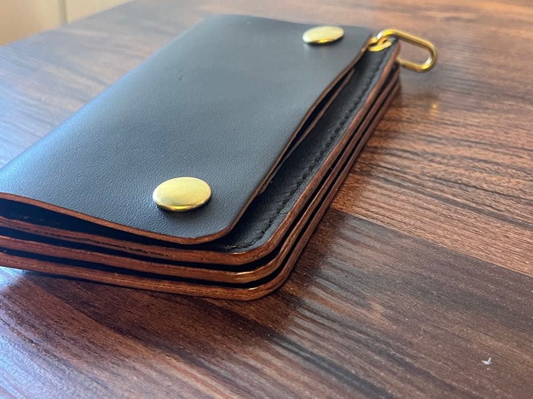 茶芯　トラッカーウォレット　栃木レザー　001