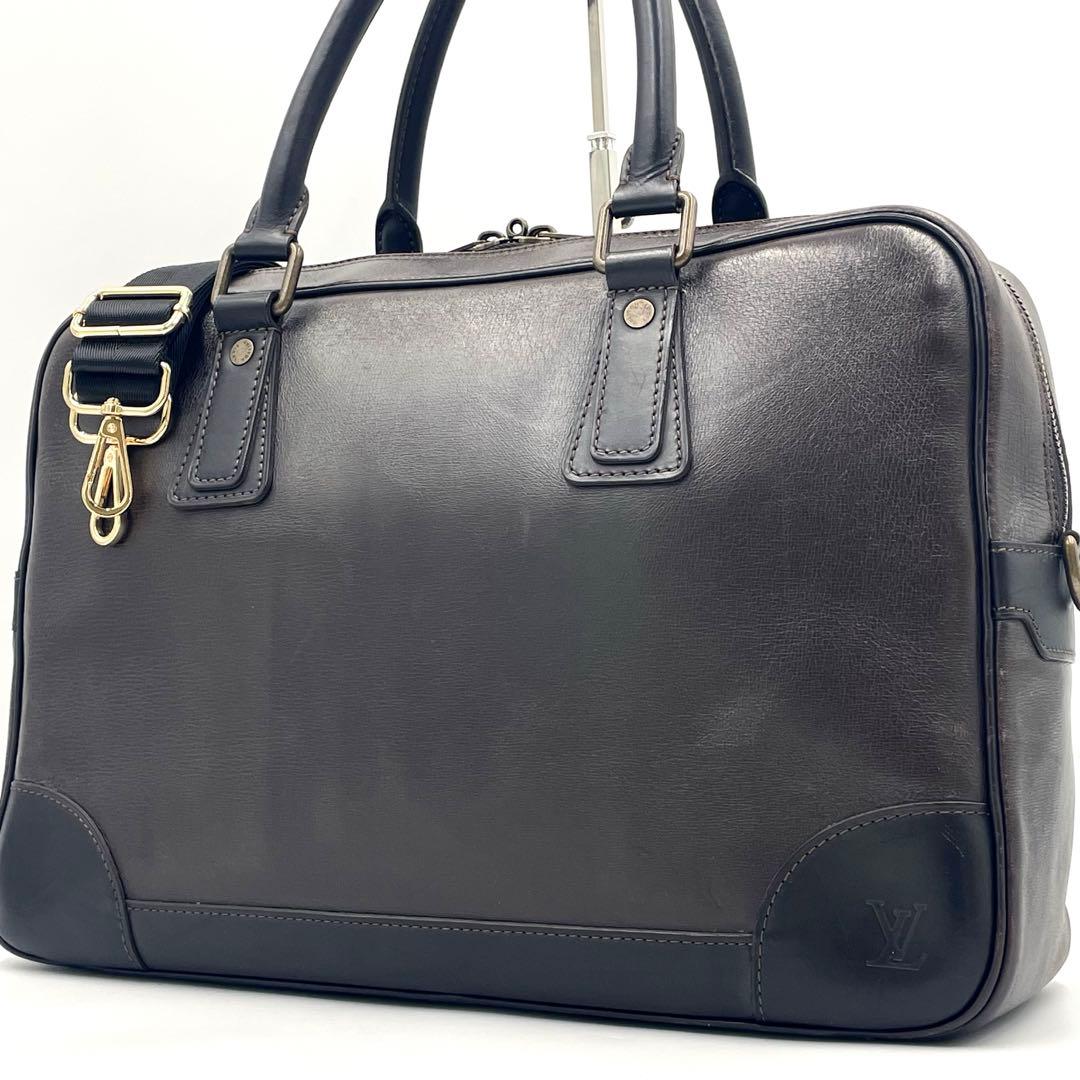 【美品】ルイヴィトン ユタ アコマ バサルト ビジネスバッグ2way A4可