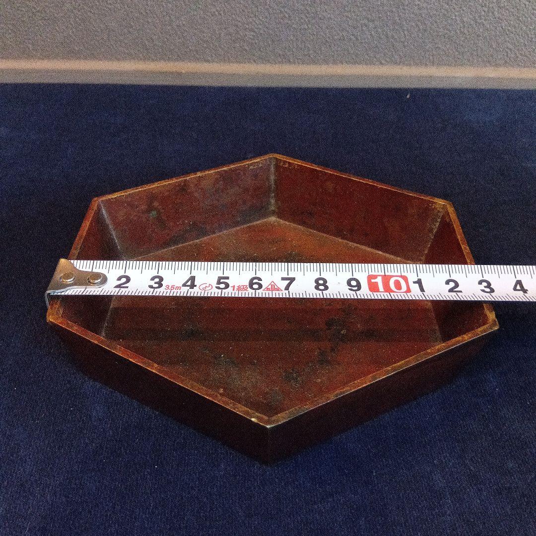 六角形の金属製灰皿　アンティーク　レトロ　記念品