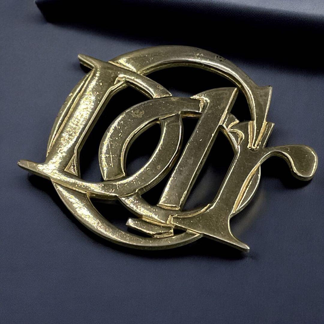 オールド　クリスチャンディオール　ビッグロゴ　ピンブローチ　エンブレム　ゴールド