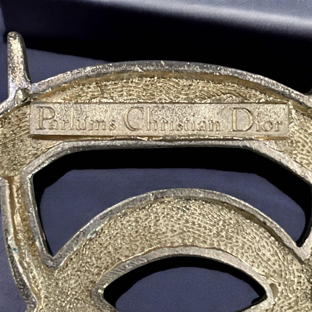 オールド　クリスチャンディオール　ビッグロゴ　ピンブローチ　エンブレム　ゴールド