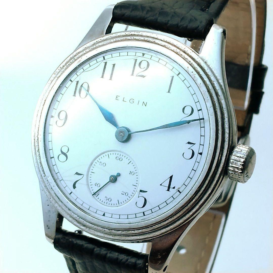 【1910s】ELGIN スモセコ OH済 ヴィンテージ腕時計
