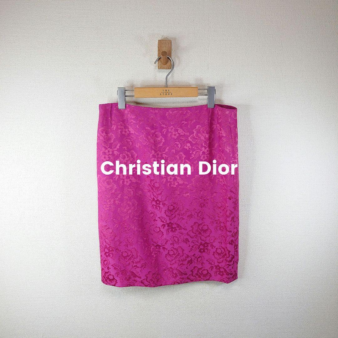 クリスチャンディオール　Boutique タイトスカート 花柄　刺繍 総柄
