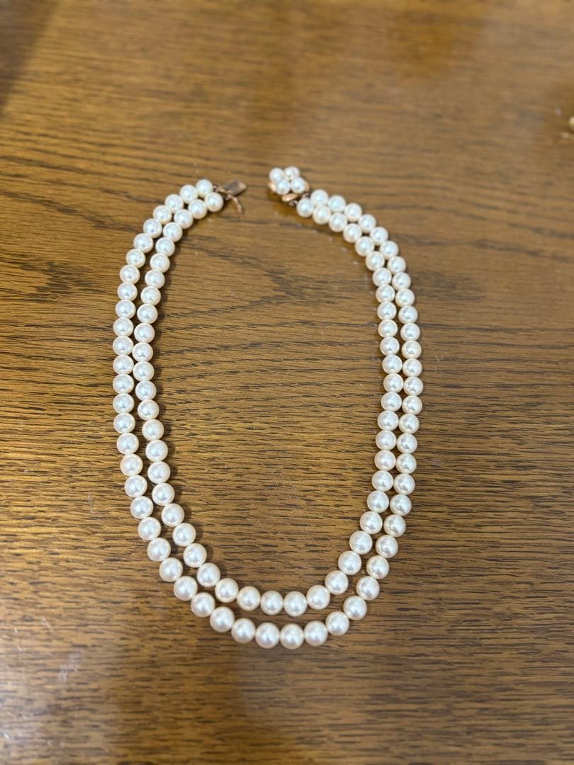 遺品整理アクセサリー➕2連パールネックレス