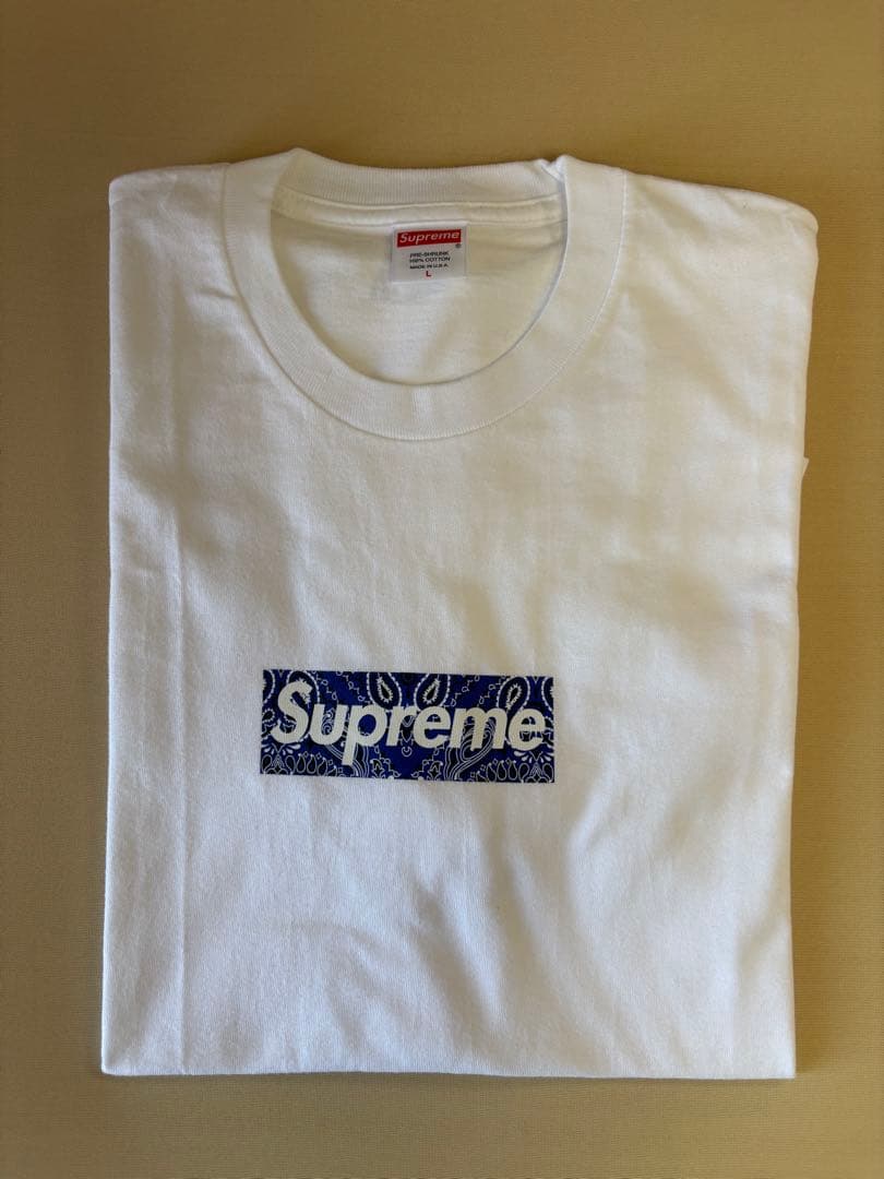 Supreme ロゴプリント Tシャツ Lサイズ ホワイト