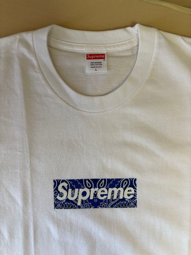 Supreme ロゴプリント Tシャツ Lサイズ ホワイト