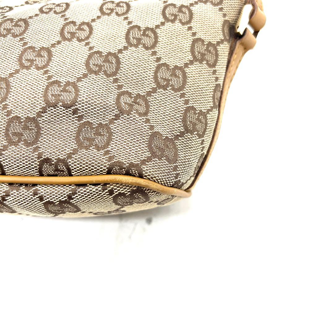 【極美品】グッチ GG ハンドバッグ アクセサリーポーチ キャンバス レザー