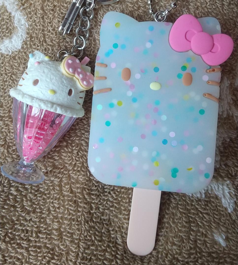 キティ　アイスキャンディー　パフェ　フロート　キーホルダー　マスコット