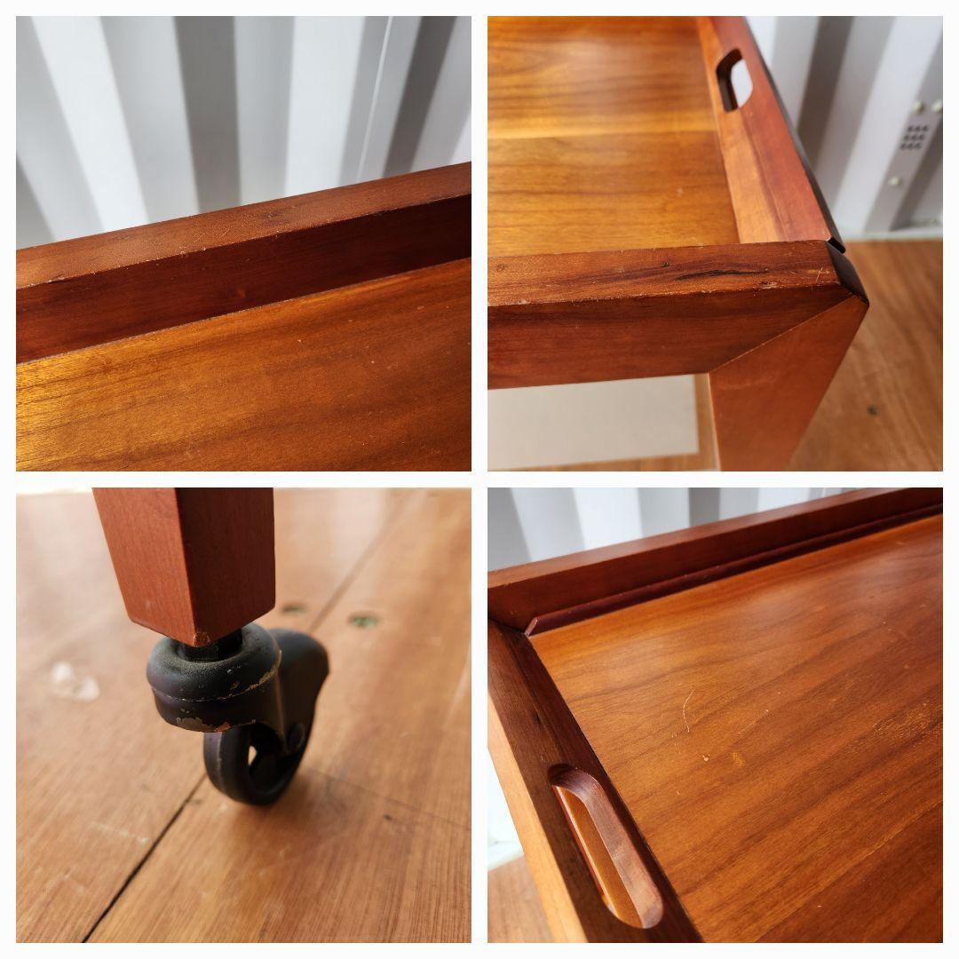 ヴィンテージ　天然木 サービスワゴン キッチンワゴン トロリーワゴン