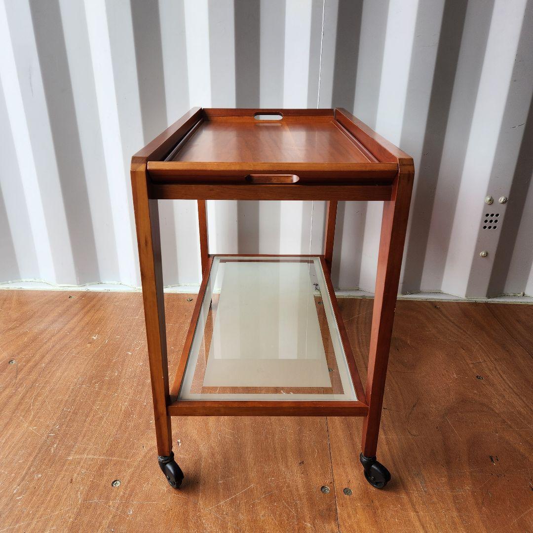 ヴィンテージ　天然木 サービスワゴン キッチンワゴン トロリーワゴン