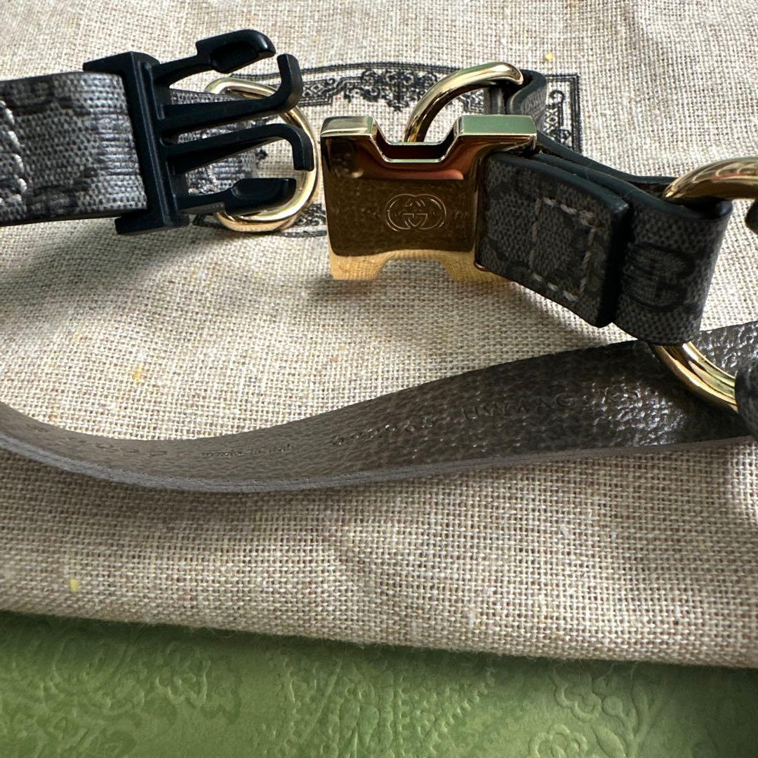 GUCCI ダークブラウン レザーハーネス