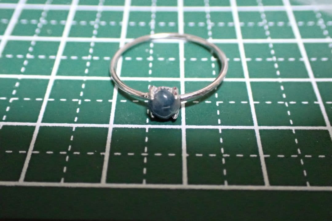 糸魚川翡翠　入コン沢　濃い青　リング　指輪　11号　送料無料