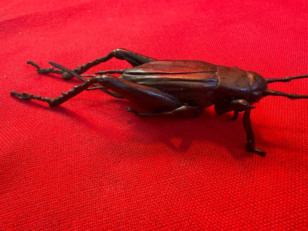 銅製置物　置物　インテリア 置物銅 コオロギ_