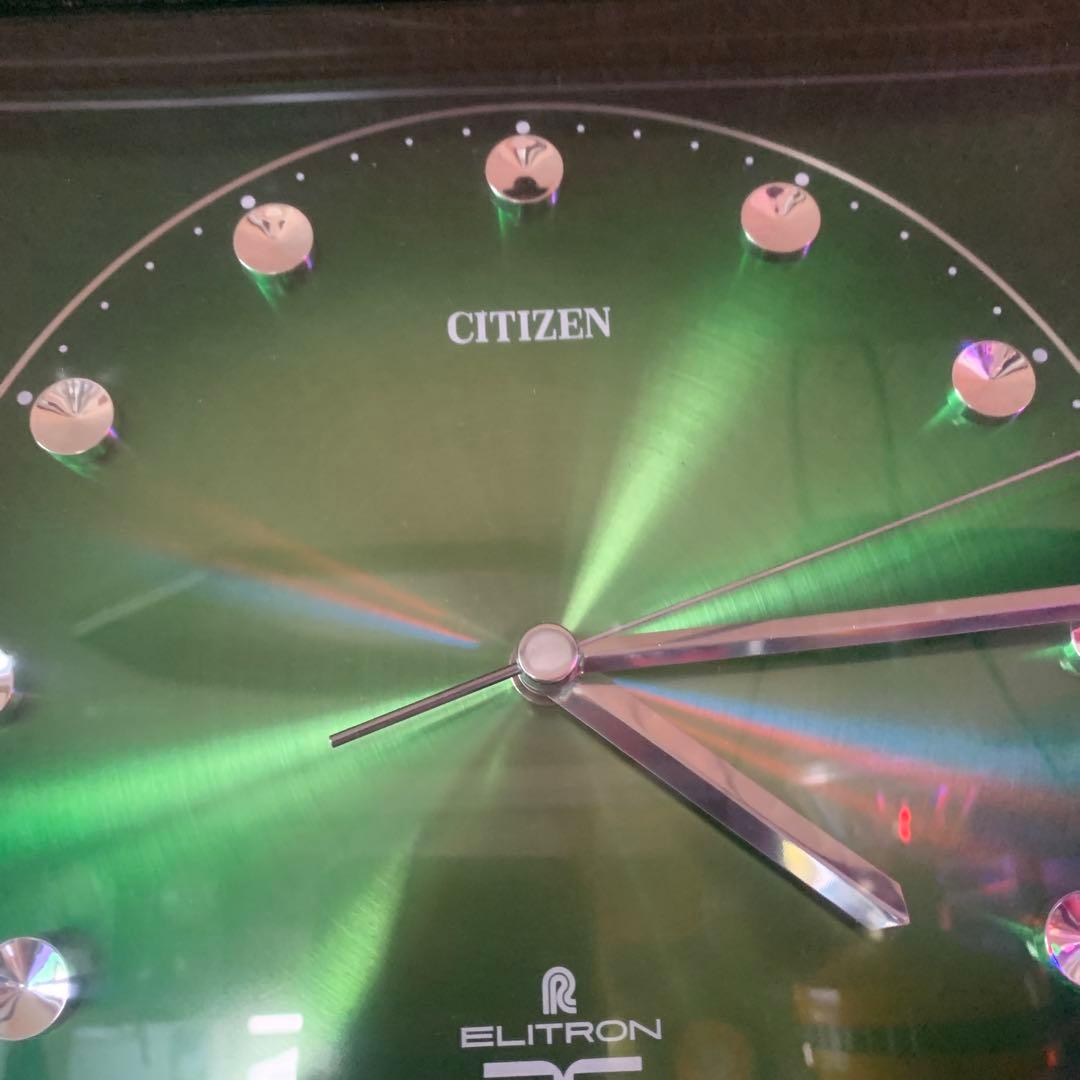 CITIZEN エリトロン　スペースエイジ　メタルグリーン　稼働品　掛時計