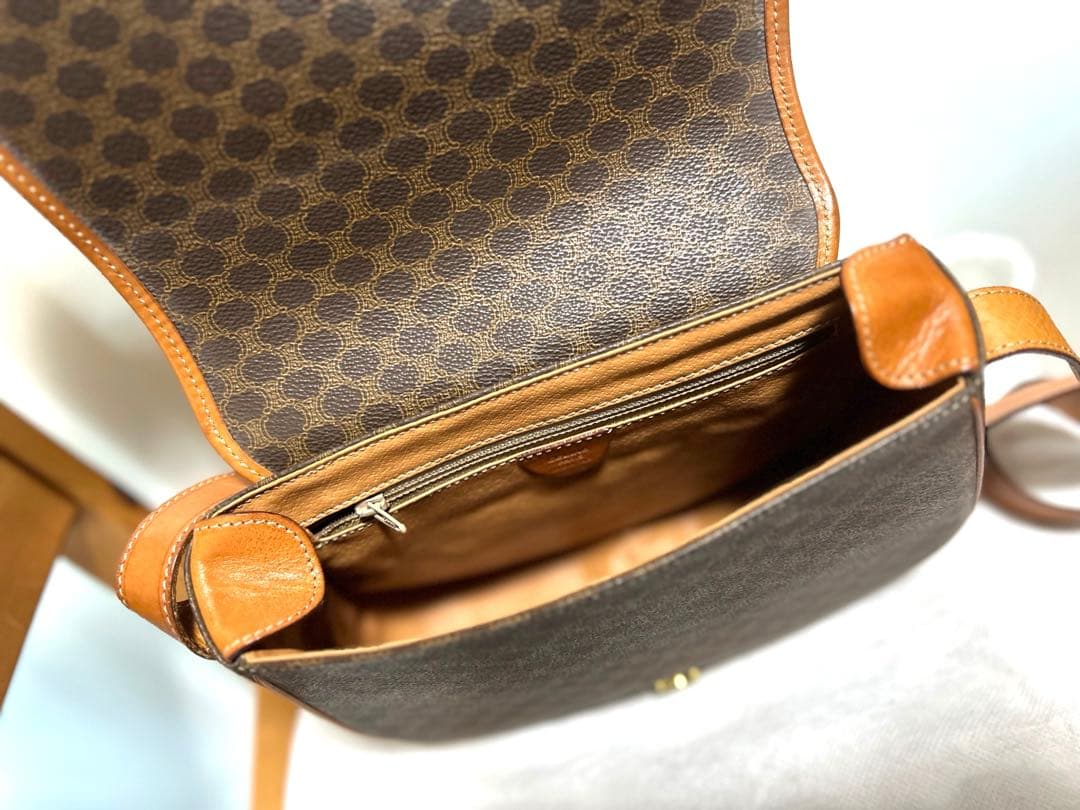 CELINE マカダム柄　ショルダーバッグ　美品