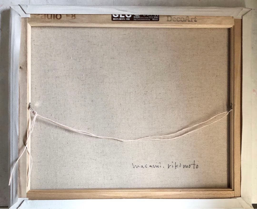 「猫とインコとイングリッシュコッカーのいる寝室」 アクリル画 原画 F8