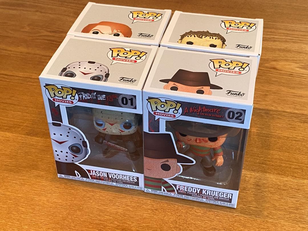 ホラー映画 怪人 フィギュア 4点セット ファンコポップ フレディ ジェイソン