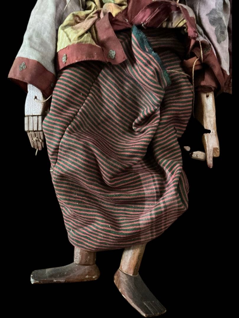 ⭐️激レア⭐️ビルマ人形⭐️伝統的な木製人形のマリオネット⭐️アンティーク‼️ヴィンテージ