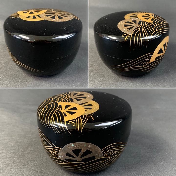 D118 送料無料　平棗　車流　祥鳳　茶道具　茶室　蒔絵