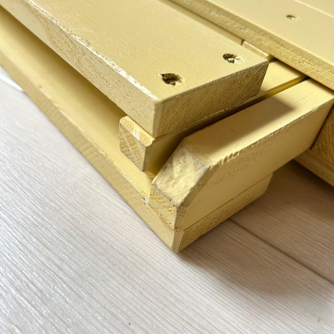 ペット・人形　撮影用折りたたみ木製ベンチ