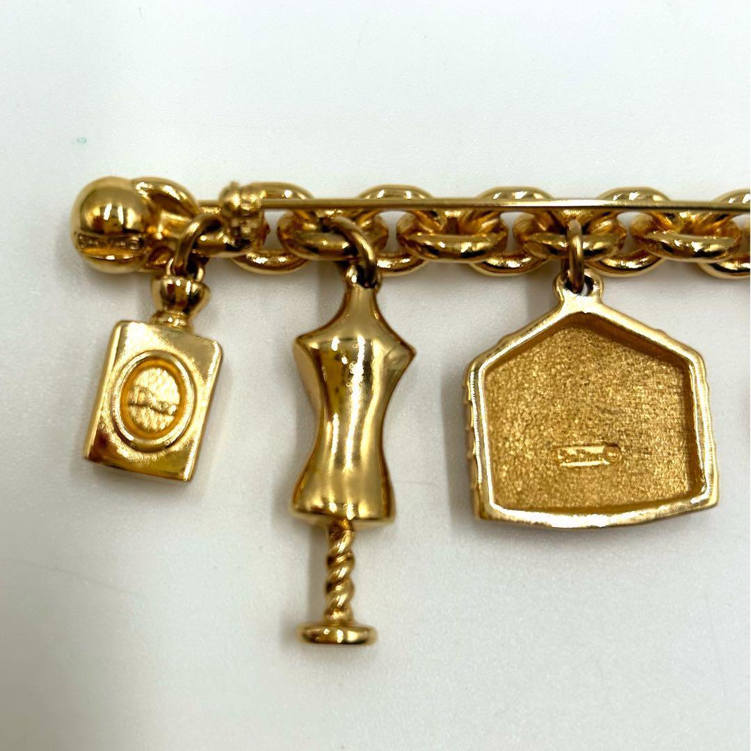 【美品】Christian Dior クリスチャンディオール　ブローチ　ゴールド