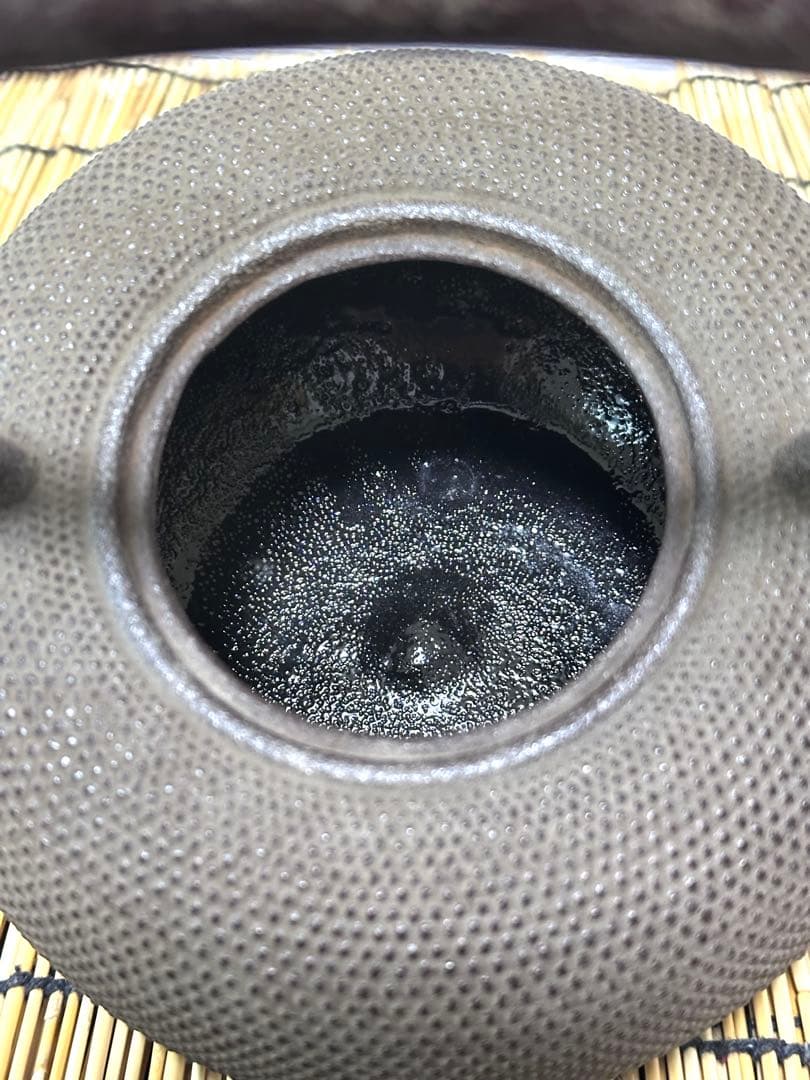 未使用品　南部釜師匠　清光堂　佐藤清光造　１５型アラレ　はなこ様売約済み