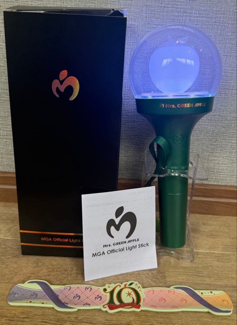 Mrs. GREEN APPLEペンライト スタンド、10周年ラバーバンド付き