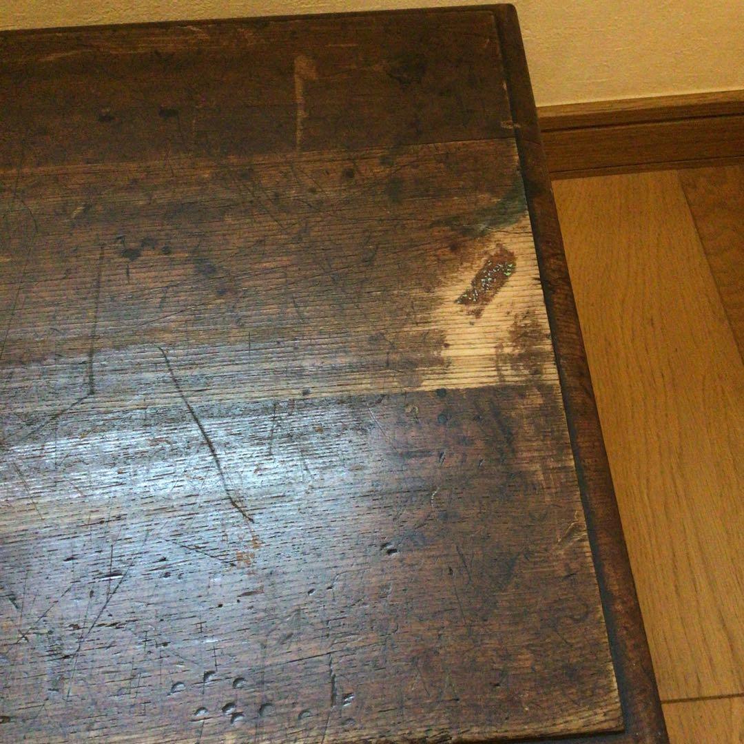 骨董　文机 引出し付き　 木製　古家具　アンティーク　ローテーブル