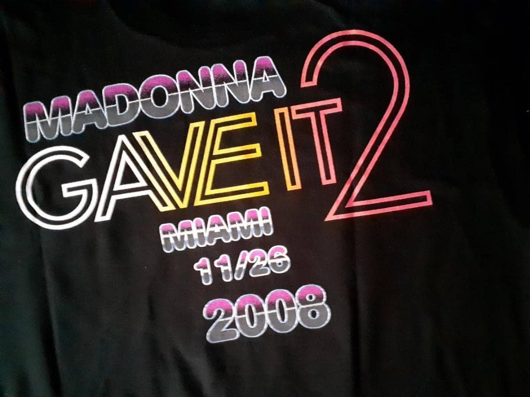 マドンナ 　Sticky & Sweet Tour　マイアミ公演 限定 Tシャツ