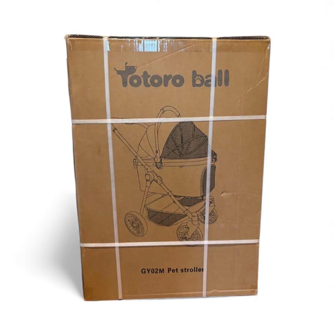 ペットカート 4輪バギー 分離型 25kg ブラック×ゴールド 高級