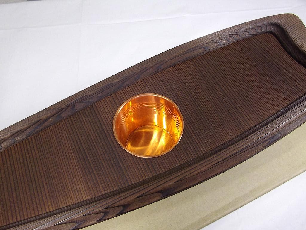 池坊 焼杉 泊船 泊舟　華道具 花器 花入れ