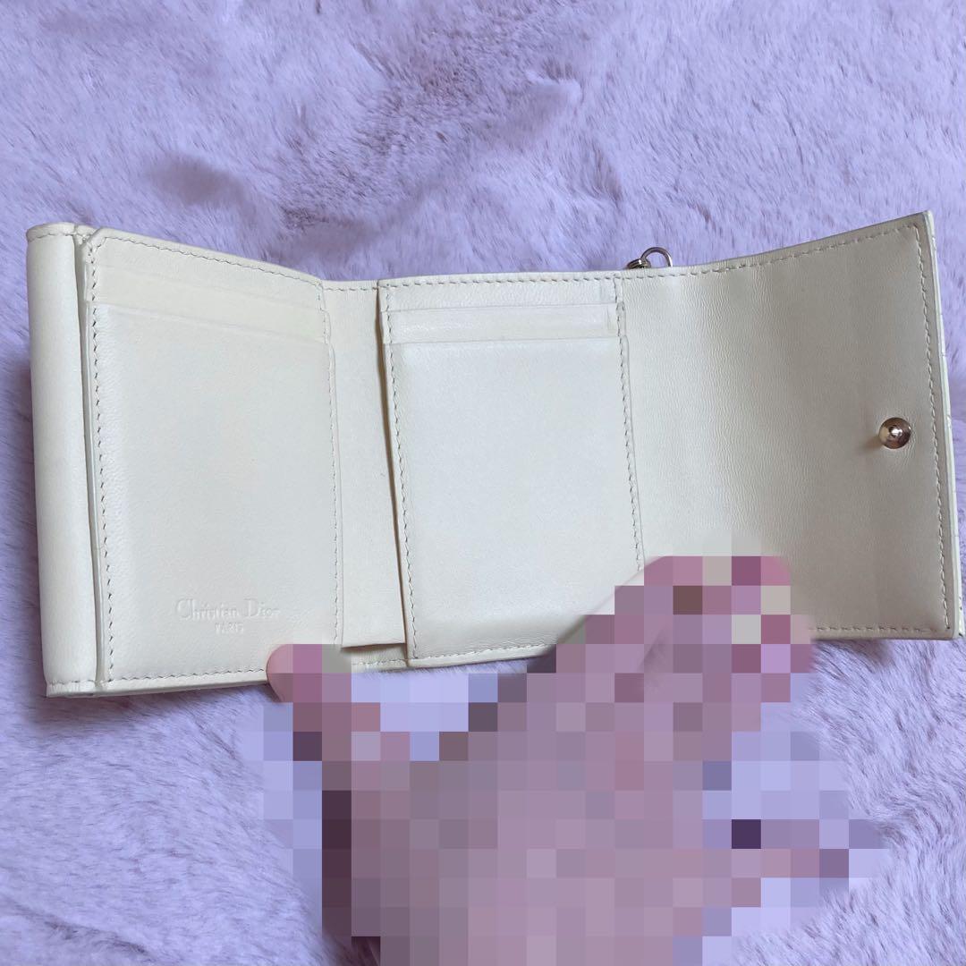 Dior ロータスウォレット 三つ折財布 イエロー