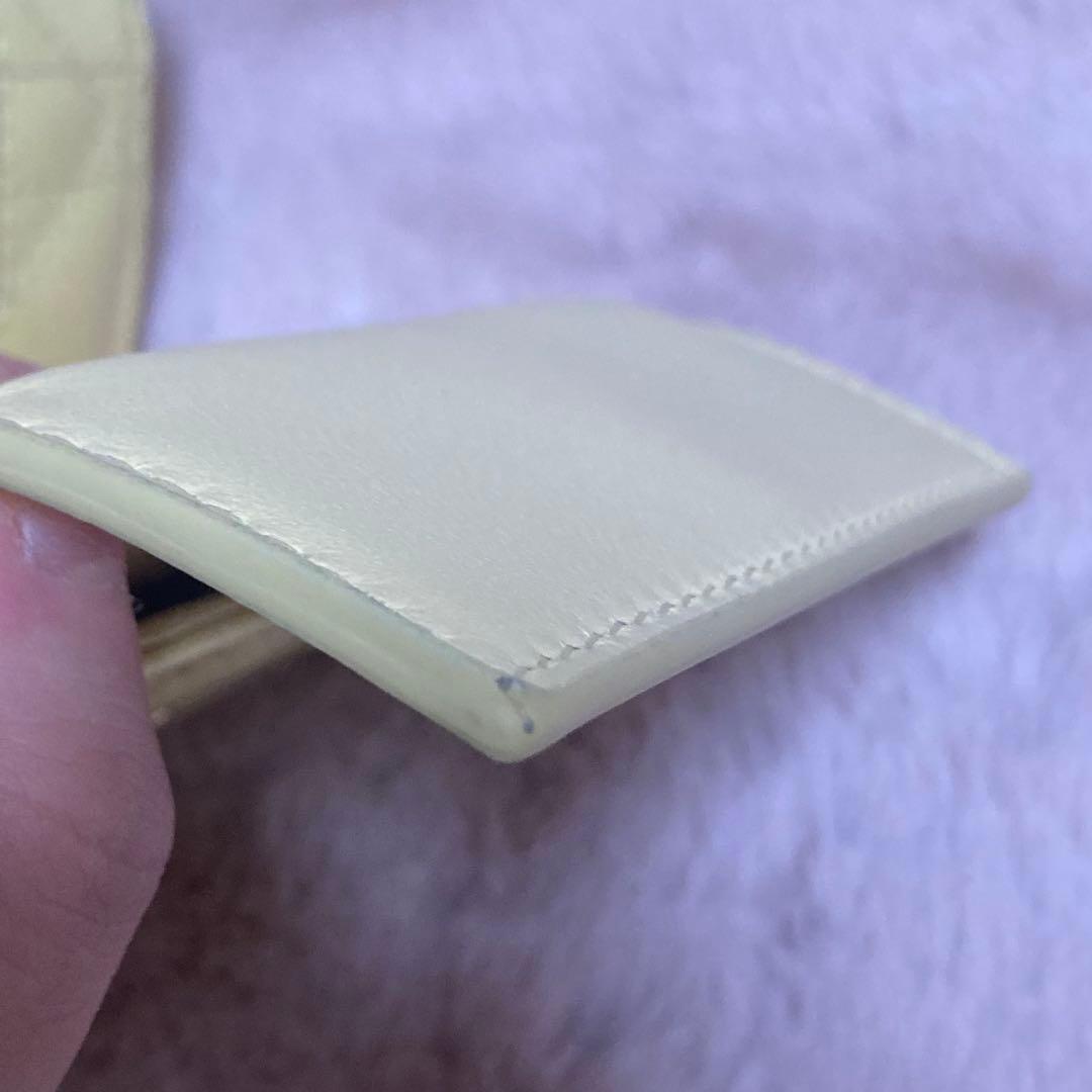 Dior ロータスウォレット 三つ折財布 イエロー