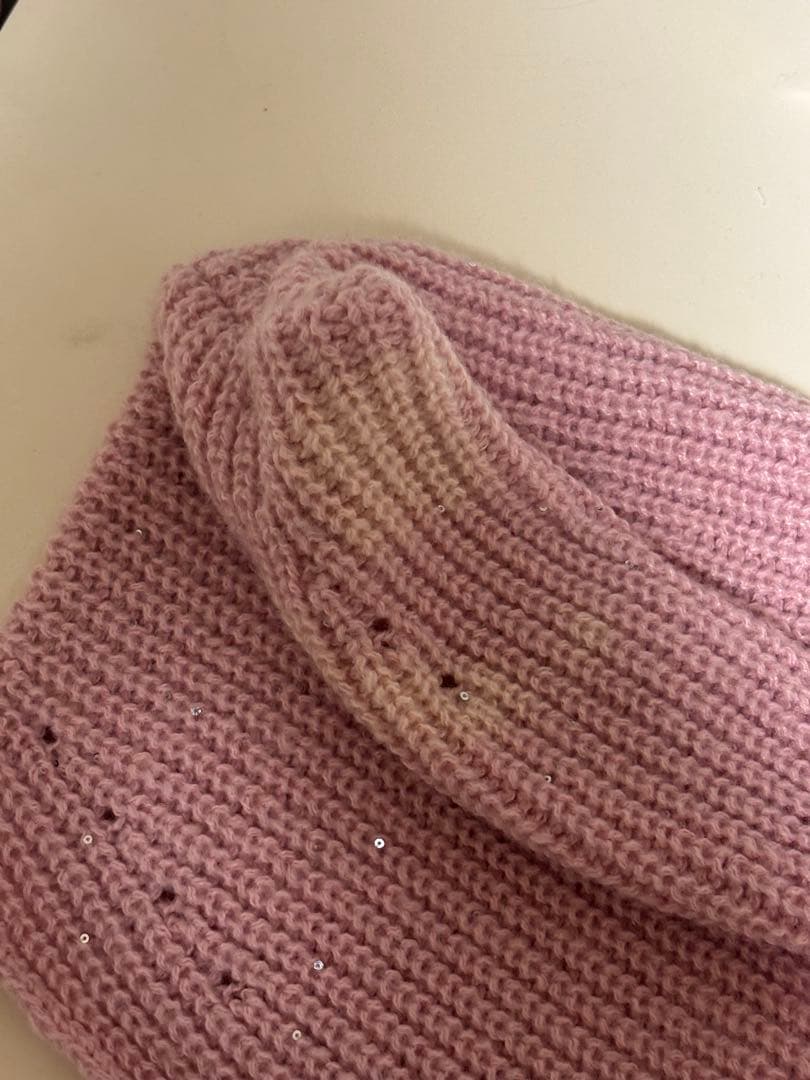 FEKETE ピンク マフラー ラメ