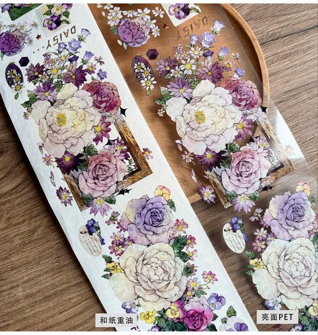 自元素文创《瑰丽似錦》海外マスキングテープ　マステ 【1813】