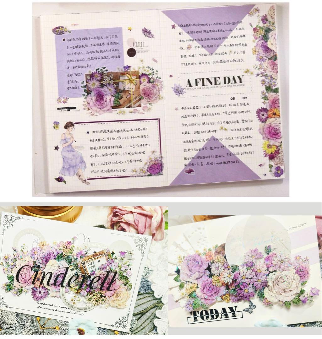 自元素文创《瑰丽似錦》海外マスキングテープ　マステ 【1813】