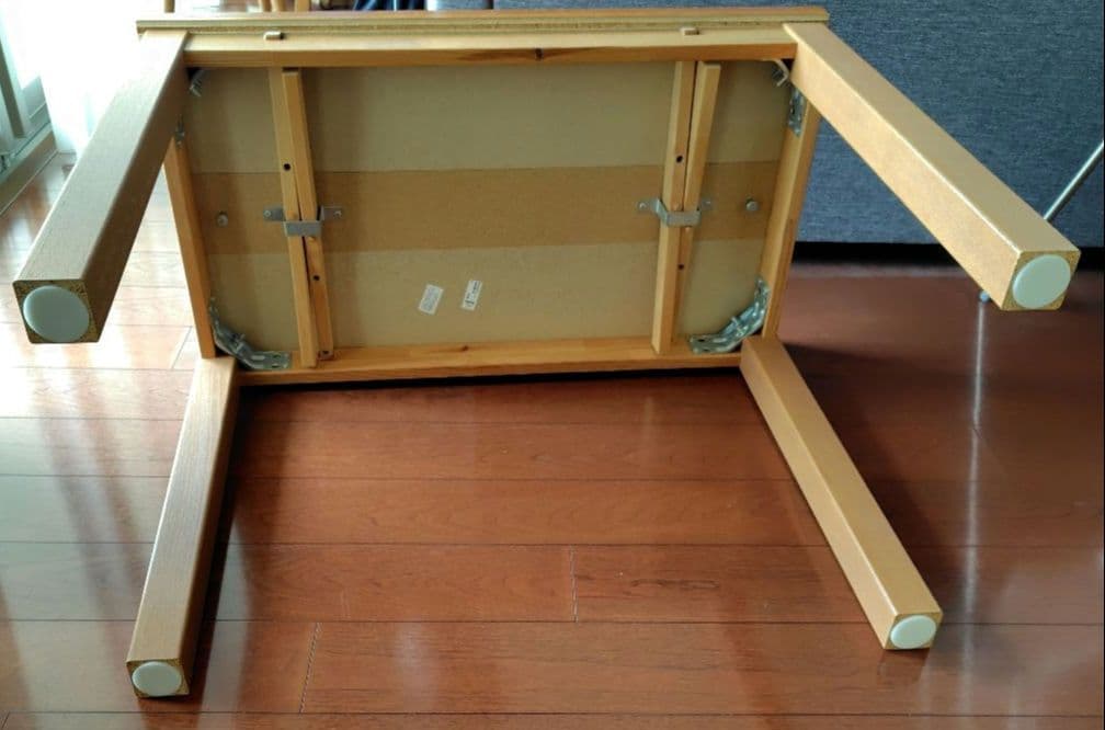 a☆折りたたみ式 テーブル送料込90✕90(50)✕74イケア