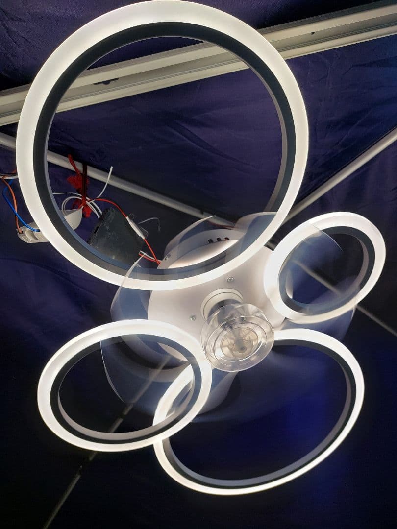 【B-63】北欧リングデザインLED シーリングファンライト