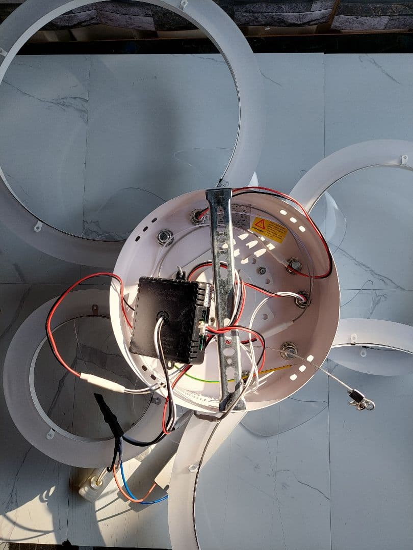 【B-63】北欧リングデザインLED シーリングファンライト