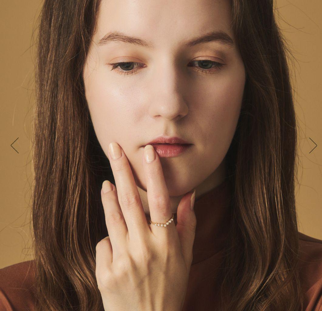 agete/アガット K10ゴールド パールリング 15号→17号へサイズ直し品