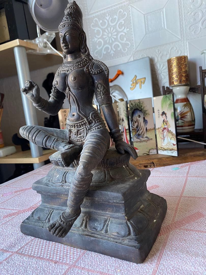 仏教美術　銅製　唐物 中国美術 古玩 古美術 骨董品 寺院　タイ仏像　仏教坐像