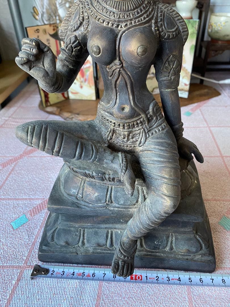 仏教美術　銅製　唐物 中国美術 古玩 古美術 骨董品 寺院　タイ仏像　仏教坐像