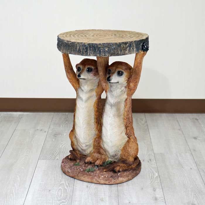 サイドテーブル ミーアキャット おしゃれ アニマル 動物 ソファ横 ポップ