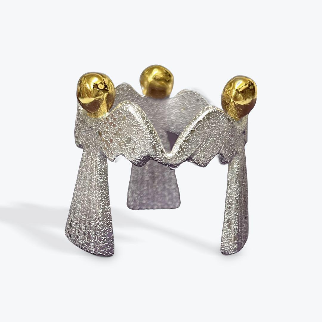 茶道具　蓋置　三天使　クリスマス